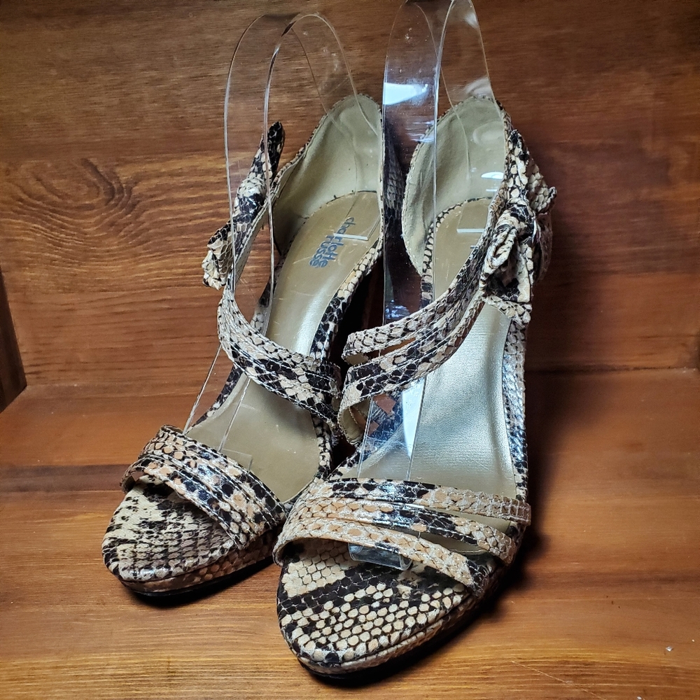 Charlotte Russe snakeskin heels   Sz. 8